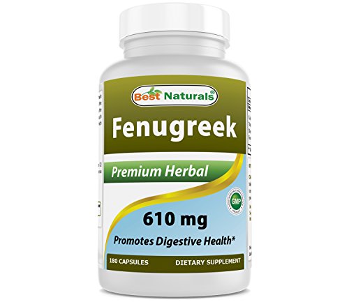 Product Cover Best Naturals Fenugreek Seed 610 mg 180 Capsules - Fenugreek Capsules for Increased Breast Milk Supply During Breastfeeding, Lactation, Digestive Health