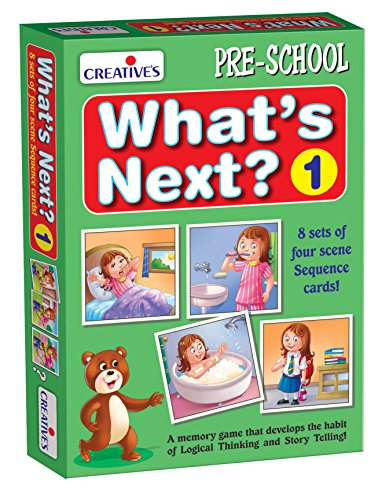 Product Cover Creative Educational Aids P. Ltd. What's Next - 1 Card Games (Multi-Color, 32 Pieces)