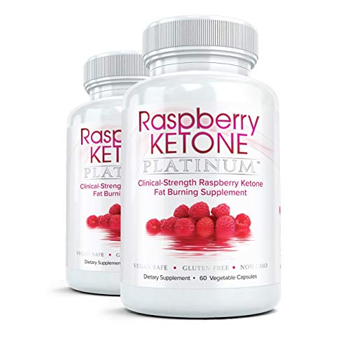 Product Cover Raspberry Ketone Platinum Weight Loss Pills and Fat Burner | Natural, Pure, Extra Strength Metabolism Booster and Appetite Suppressant To Melt Away Belly Fat | 2 Bottles, 60 Vegetarian Capsules Each