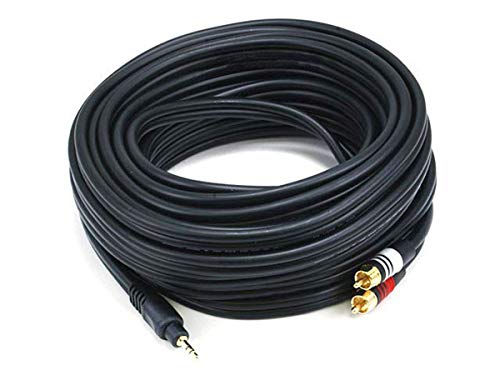 Product Cover Monoprice 105602 35-Feet Premium Stereo Male to 2RCA Male 22AWG Cable - Black