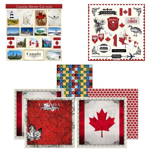Product Cover Scrapbook Customs Themed Paper and Stickers Scrapbook Kit, Canada Sightseeing