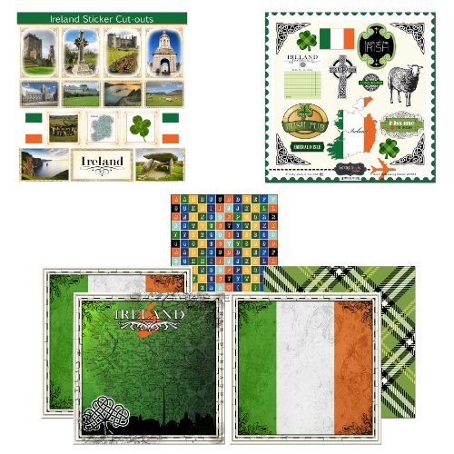 Product Cover Scrapbook Customs Themed Paper and Stickers Scrapbook Kit, Ireland Sightseeing