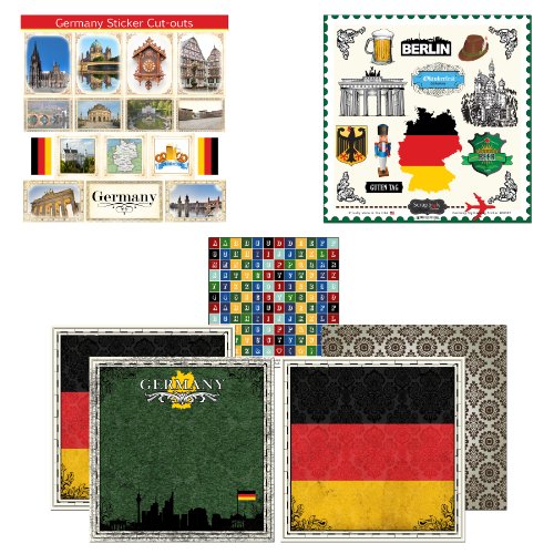 Product Cover Scrapbook Customs Themed Paper and Stickers Scrapbook Kit, Germany Sightseeing