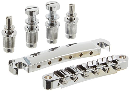 Product Cover lotmusic A0086Lotmusic 1set ABR-1 Style Tune-o-matic Bridge & Tailpiece Chrome for Gibson Les Paul Gear Replacement