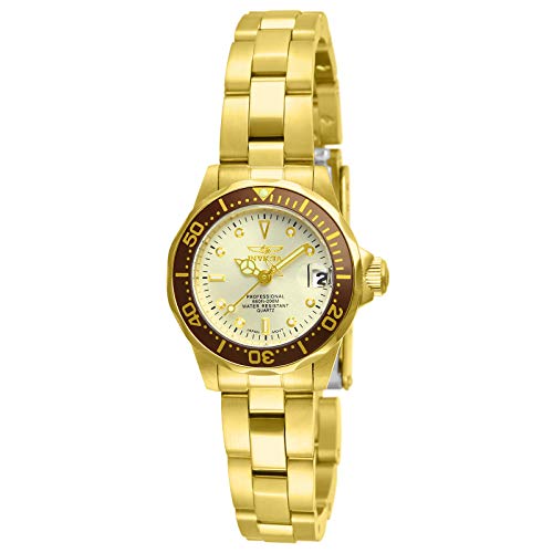 Product Cover Invicta Women's 12527 Pro-Diver 18k Gold Ion-Plated Stainless Steel and Champagne Dial Bracelet Watch