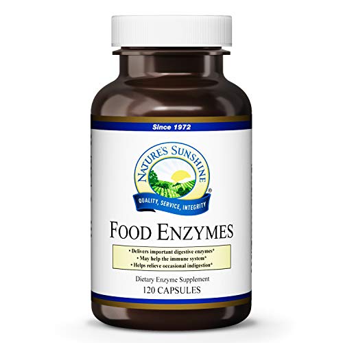 Product Cover Nature's Sunshine Food Enzymes, 120 Capsules, Digestive Enzymes with Betaine HCL Support The Digestive System and Provide Occasional Indigestion Relief