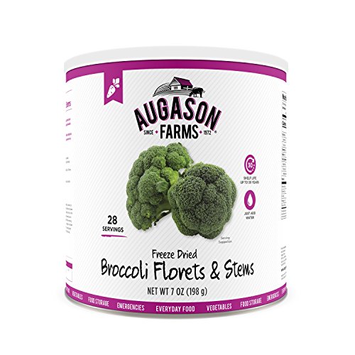 Product Cover Augason Farms Freeze Dried Broccoli Florets & Stems 7 oz No. 10 Can