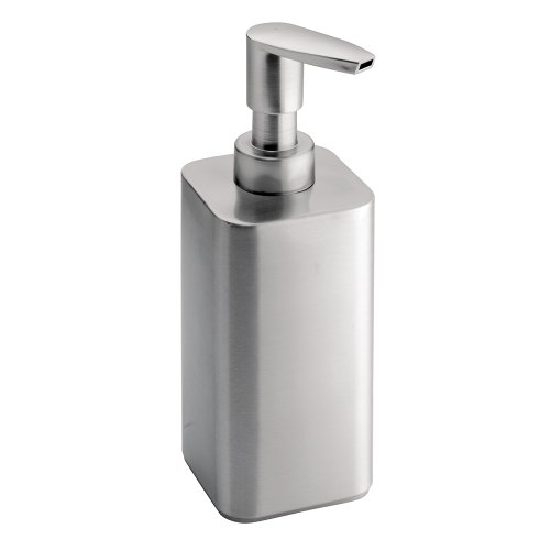 Product Cover iDesign Gia Stainless Steel Soap Pump & Lotion Dispenser Holds 12 oz. for Kitchen, Bathroom, Sink, Vanity, 2.5