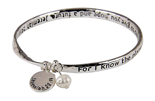 Product Cover 4030429 Jeremiah 29:11 for I Know The Plans I Have for You Twisted Bangle Scripture Bracelet