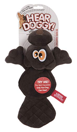 Product Cover Hear Doggy Flattie Brown Beaver Ultrasonic Silent Squeaker Dog Toy