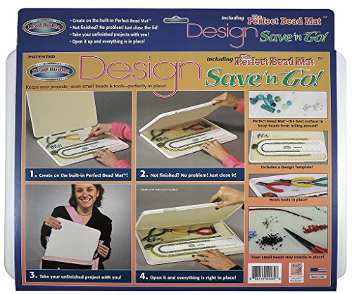 Product Cover Bead Buddy Design Save and Go Portable Beading Kit - Beading Project Organizer - Dimensions 16 Inches by 12 Inches by 1 Inch