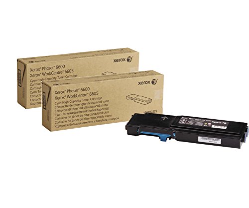 Product Cover Genuine Xerox High Capacity Cyan Toner Cartridge for the Phaser 6600 or WorkCentre 6605, 106R02225