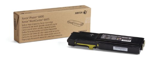 Product Cover Xerox 106R02227 Phaser 6600 WorkCentre 6605 Toner Cartridge (Yellow) in Retail Packaging