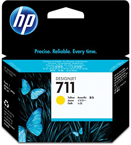 Product Cover HP 711 29-ml Yellow Designjet Ink Cartridge (CZ132A) for HP DesignJet T120 24-in Printer HP DesignJet T520 24-in Printer HP DesignJet T520 36-in PrinterHP DesignJet printheads help you respond quickly by providing quality speed and easy has