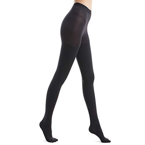 Product Cover Fytto 1026 Women's Compression Pantyhose, 15-20mmHg Support Hosiery, Flight Stockings - Improved Leg Circulation & Comfort for Professionals & Travelers, Anti-Swelling Relief, Medium, Black
