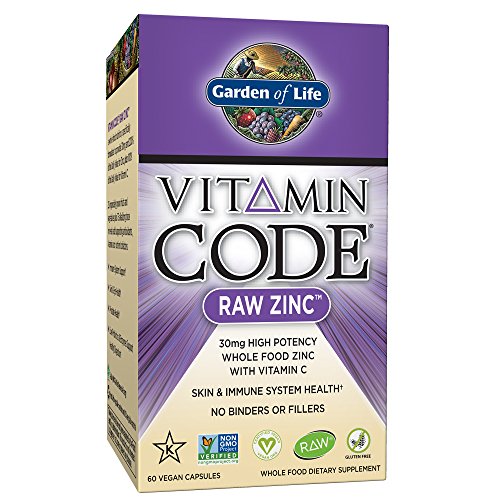 Product Cover Garden of Life Zinc Vitamin - Vitamin Code Raw Zinc Whole Food Supplement with Vitamin C, Vegan, 60 Capsules