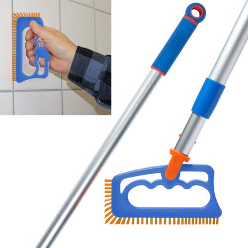 Product Cover Fuginator Scrub Brush for Tile and Grout: Stiff Nylon Bristle Scrubbing Brush - Bathtub and Shower Scrubber for Floor Joints and Tile Seams - Cleaning Brushes and Supplies for Bathroom and Kitchen