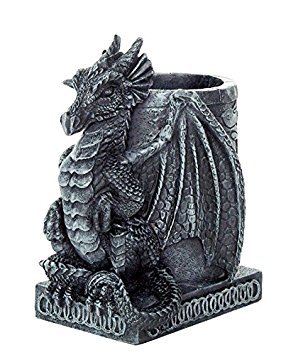 Product Cover PTC 4.5 Inch Medieval Dragon Statue Figurine Desk Top Utility Holder