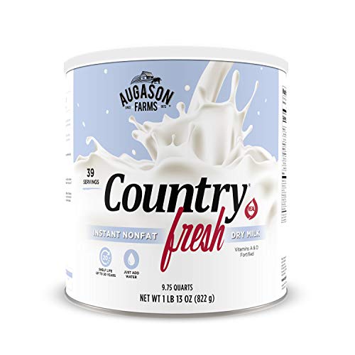 Product Cover Augason Farms 5-90620 Country Fresh 100% Real Instant Nonfat Dry Milk, 1 lb, 13 oz.