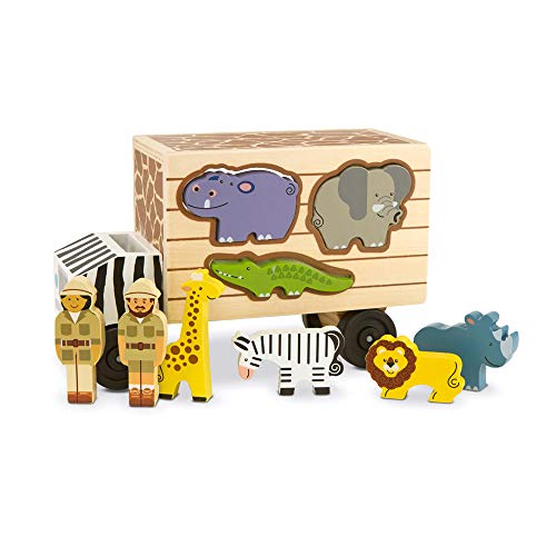 Product Cover Melissa & Doug Animal Rescue Shape-Sorting Truck (Wooden Toy With 7 Animals and 2 Play Figures, Great Gift for Girls and Boys - Best for 2, 3, and 4 Year Olds)