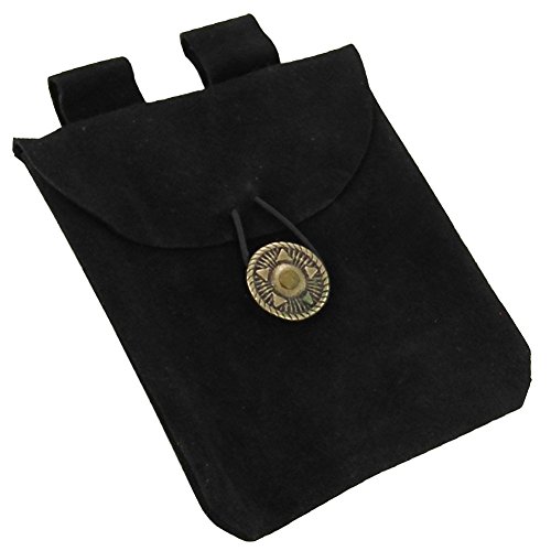Product Cover Armory Replicas Medieval Renaissance Leather Black Suede Pouch
