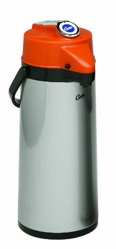 Product Cover Wilbur Curtis Thermal Dispenser Air Pot, 2.2L S.S. Body Glass Liner Lever Pump, Decaf - Commercial Airpot Pourpot Beverage Dispenser - TLXA2201G000D (Each)