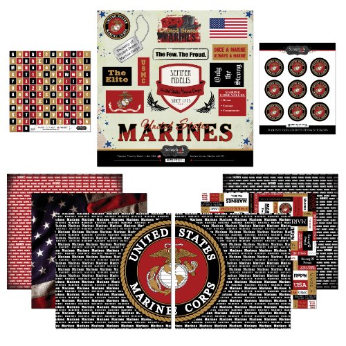 Product Cover Scrapbook Customs Themed Paper and Stickers Scrapbook Kit, Marine