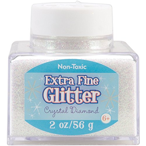 Product Cover Sulyn Extra Fine Crystal Diamond Glitter Stacker Jar, 2 Ounces, Non-Toxic, Stackable and Reusable Jar, Multiple Slot Openings for Easy Dispensing and Mess Reduction, SUL50860