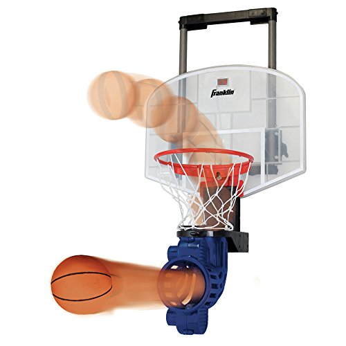 Product Cover Franklin Sports Mini Basketball Hoop with Rebounder and Ball - Over The Door Basketball Hoop With Automatic Ball Rebounder - Indoor Basketball Game For Kids - Includes Foam Basketball