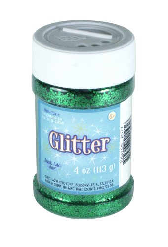 Product Cover Sulyn Kelly Green Glitter Jar, 4 ounces, Non-Toxic, Reusable Jar with Easy to Use Shaker Top, Multiple Slot Openings for Easy Dispensing and Mess Reduction, Green Glitter, SUL51125
