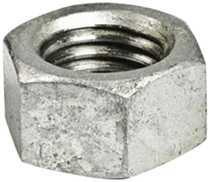 Product Cover Steel Hex Nut, Hot-Dipped Galvanized Finish, Grade 2, ASME B18.2.2, 1/2