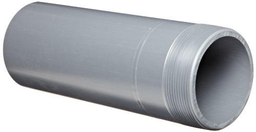 Product Cover Spears 188N Series PVC Pipe Fitting, Nipple, Thread on One End, Schedule 80, Gray, 1