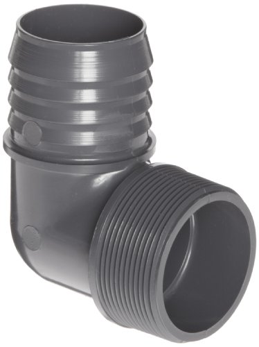 Product Cover Spears 1413 Series PVC Tube Fitting, 90 Degree Elbow, Schedule 40, Gray, 1