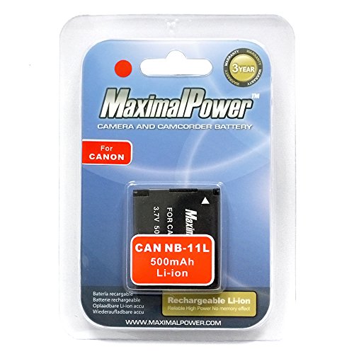 Product Cover Maximal Power DB CAN NB11L Battery for Canon NB-11L and Canon PowerShot ELPH 110/320HS,A2300,A2400,A3400,A4000 Camera (Black)