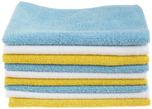 Product Cover AmazonBasics Blue and Yellow Microfiber Cleaning Cloth, 24-Pack
