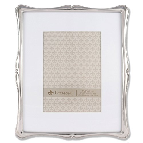Product Cover Lawrence Frames 710280 5 by 7-Inch Silver Metal Romance Picture Frame, 8 by 10-Inch Matted