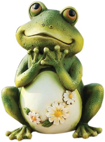 Product Cover Snoogg 45500226 Joseph Studio 65904 Tall Frog Sitting Up Garden Statue, 9.5-Inch, 9.5 inches, green