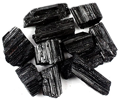 Product Cover Crystal Allies Materials: 1lb Bulk Rough Black Tourmaline Crystals from Brazil - Large 1