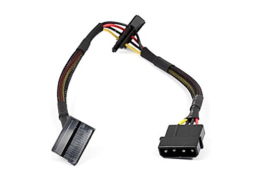 Product Cover Monoprice 108793 12-Inch 4-Pin Molex Male to 2 15-Pin SATA II Female Power Cable Net Jacket