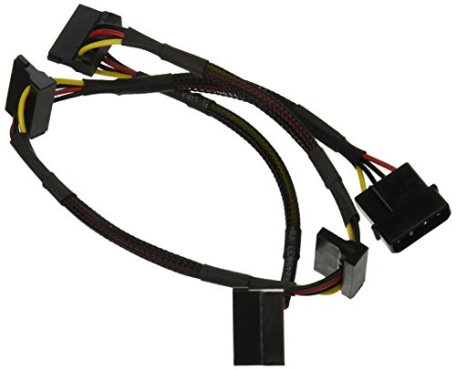 Product Cover Monoprice 108794 24-Inch 4-Pin Molex Male to 4 15-Pin SATA II Female Power Cable Net Jacket