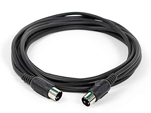 Product Cover Monoprice MIDI Cable - 15 Feet - Black with Keyed 5-pin DIN Connector, Molded Connector Shells