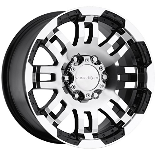 Product Cover Vision Warrior 375 Gloss Black Machined Face Wheel (16x8