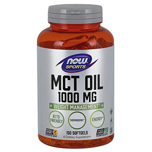 Product Cover Now Sports Nutrition, MCT (Medium-Chain triglycerides) Oil 1000 mg, Weight Management, 150 Softgels