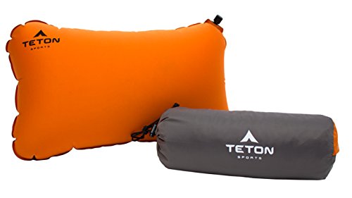 Product Cover TETON Sports ComfortLite Self-Inflating Pillow; Support Your Neck and Travel Comfortably; Take it on the Airplane, in the Car, Backpacking, and Camping; Washable; Stuff Sack Included
