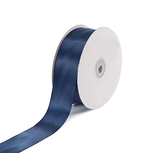 Product Cover Creative Ideas Solid Satin Ribbon, 1-1/2-Inch by 50 Yard, Navy Blu, Solid, Navy Blue