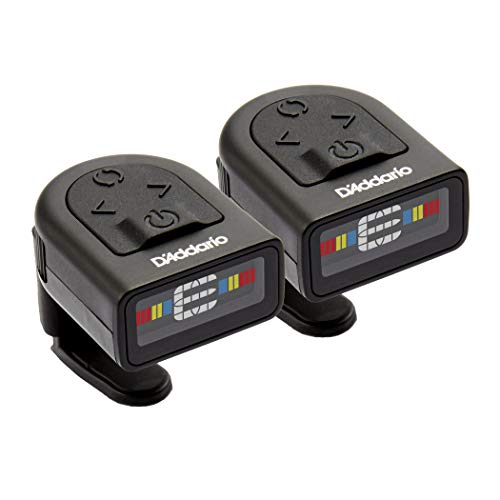 Product Cover D'Addario NS Micro Clip-On Tuner, 2-Pack- Highly Precise, Easy to Read, Clip-On Tuner for Guitar, Mandolin, Bass and More -Wide Calibration Range and Metronome -Compact Low-Profile Design