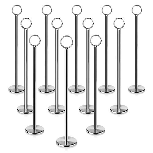 Product Cover New Star Foodservice 23244 Ring-Clip Table Number Holder/ Number Stand/ Place Card Holder, Set of 12, 12-Inch