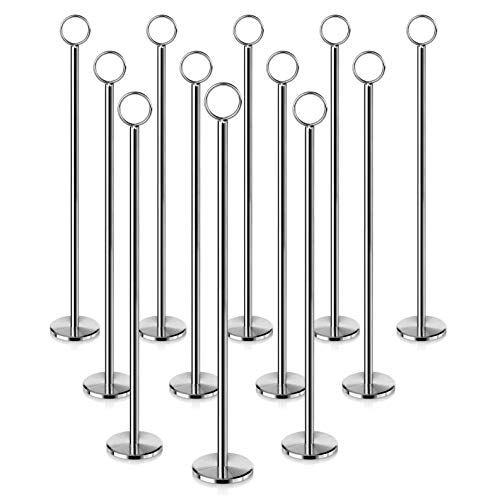 Product Cover New Star Foodservice 23275 Ring-Clip Table Number Holder/ Number Stand/ Place Card Holder, Set of 12, 15-Inch