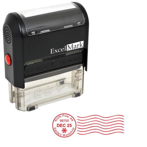 Product Cover Self-Inking Christmas Rubber Stamp - Postmark - Red Ink