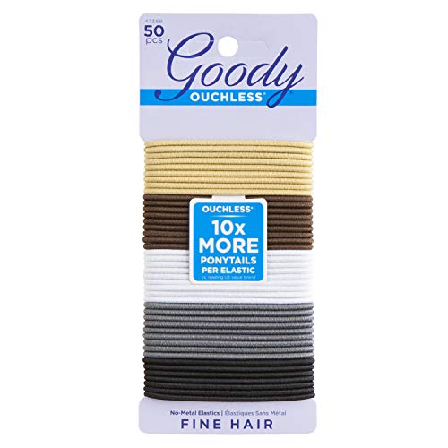 Product Cover Goody Women's Hair Ouchless 2 mm Elastics, Neutral, 50 Count
